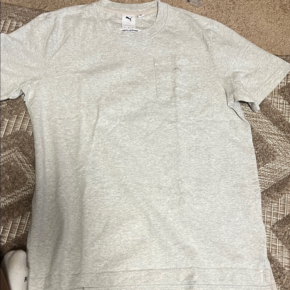 Puma Light Gray Crew Neck Tee
